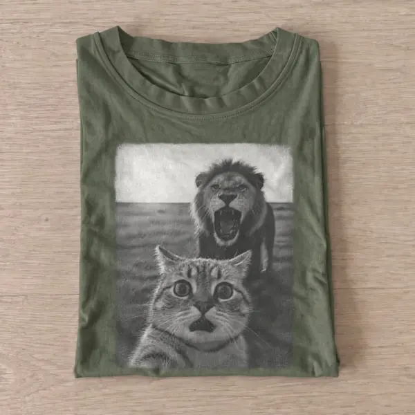 Lionhearted cat graphic t shirt olive20lionhearted cat.webp