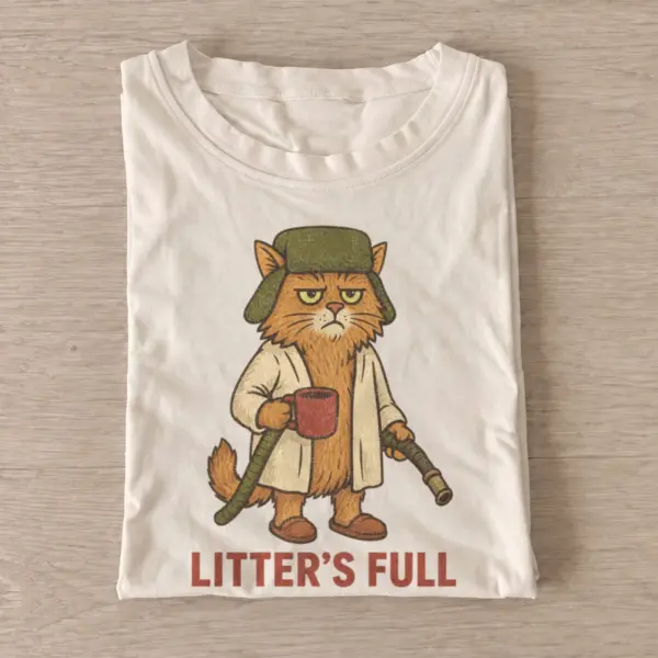 Litters full cat t shirt sand20litter is full cat.webp