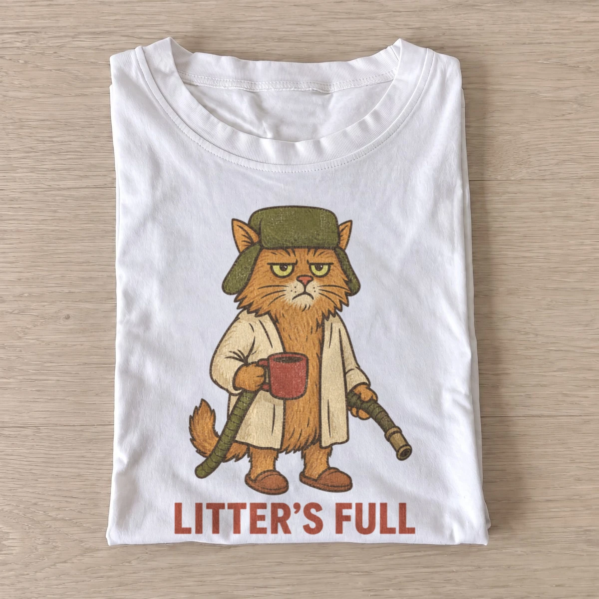 Litters full cat t shirt white20litter is full cat.webp