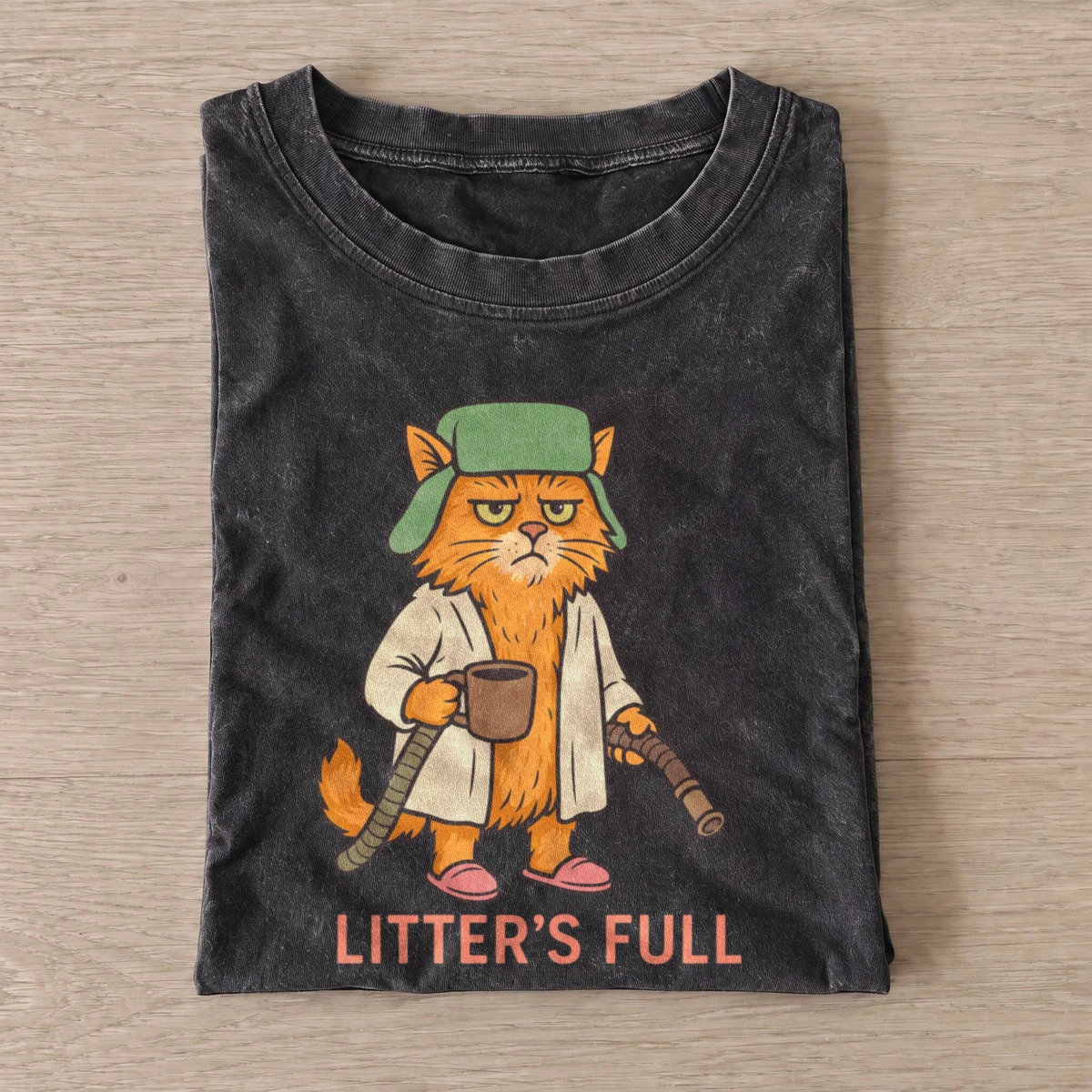 Litters full vintage t shirt washed20black20litters full.webp