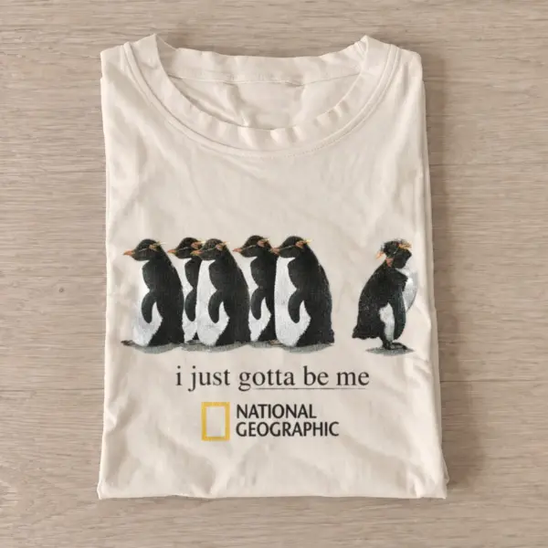 Lone penguin i just gotta be me t shirt sand20lone penguin.webp