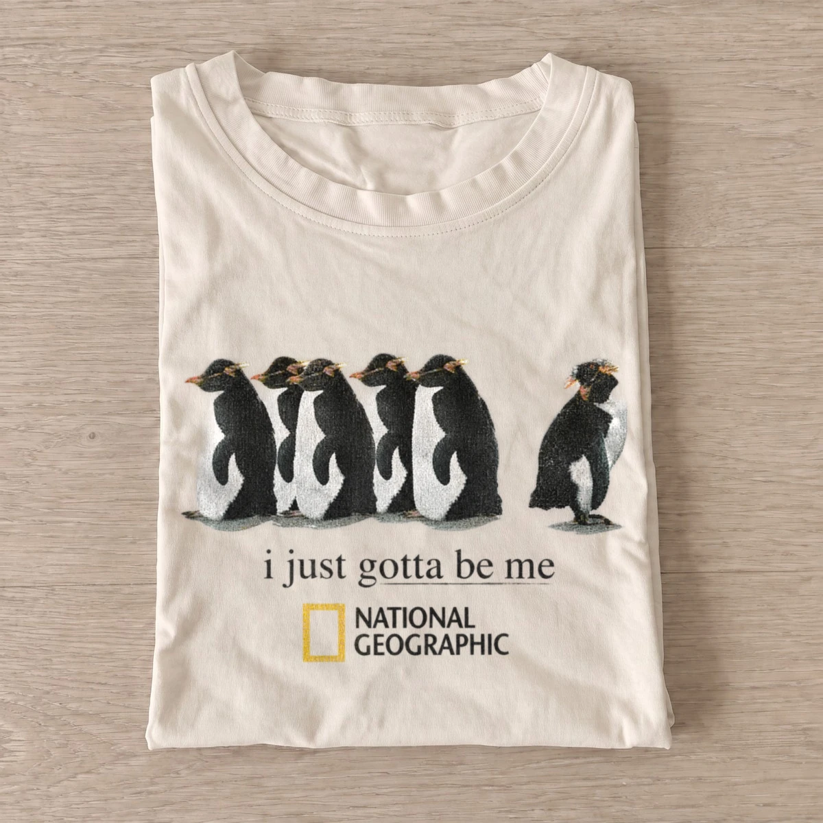 Lone penguin i just gotta be me t shirt sand20lone penguin.webp