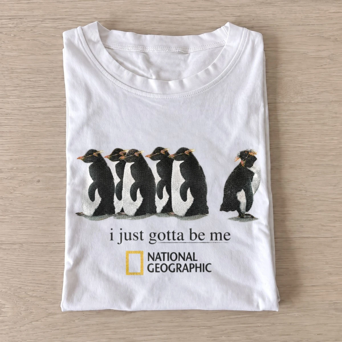 Lone penguin i just gotta be me t shirt white20lone penguin.webp