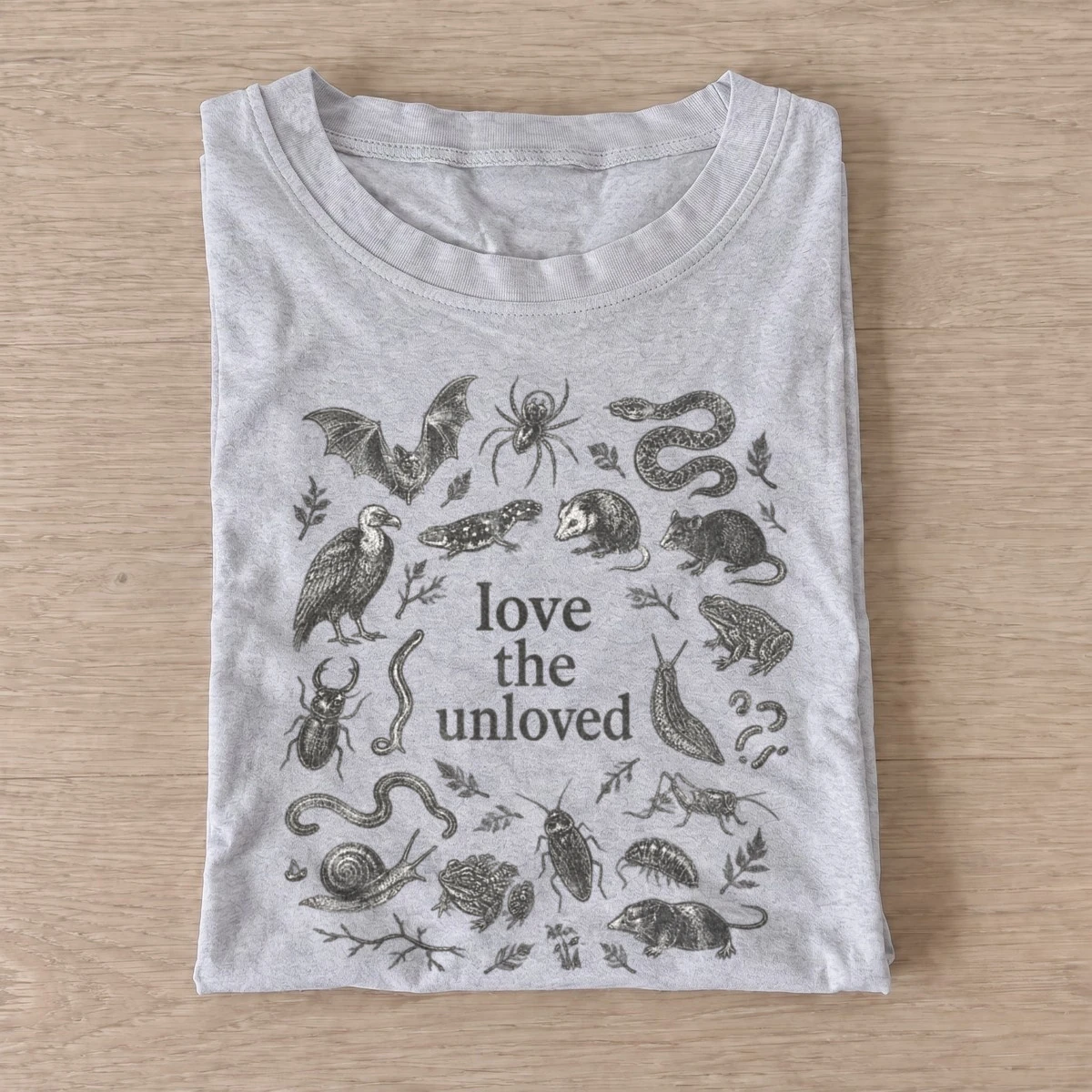 Love the unloved animals t shirt gray20love the unloved.webp