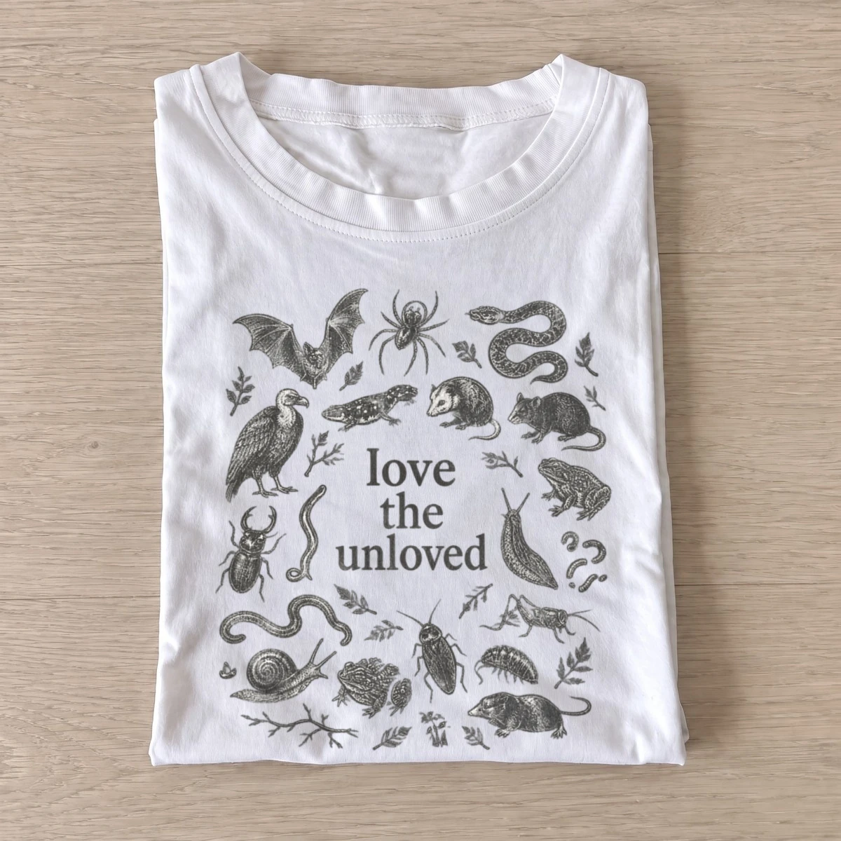 Love the unloved animals t shirt white20love the unloved.webp
