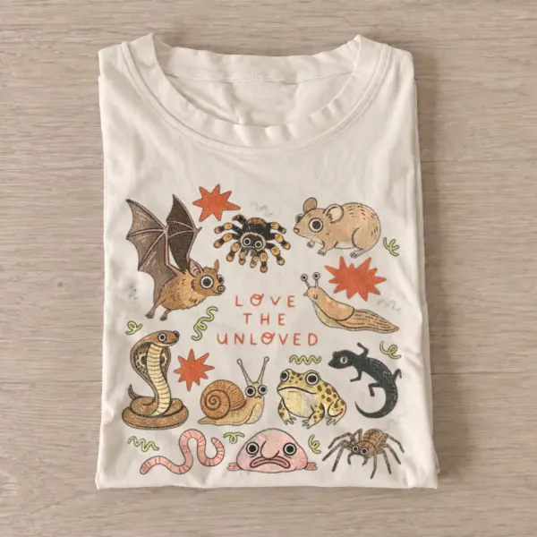 Love the unloved critters t shirt sand20love unloved critters.webp