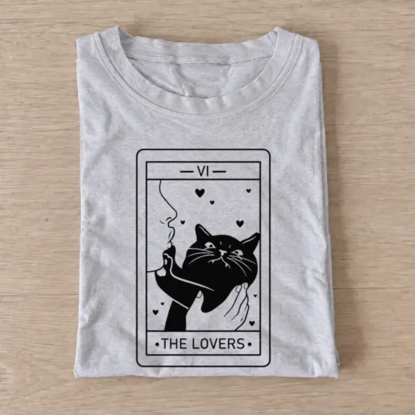Lovers cat card t shirt gray20lovers cat card.webp