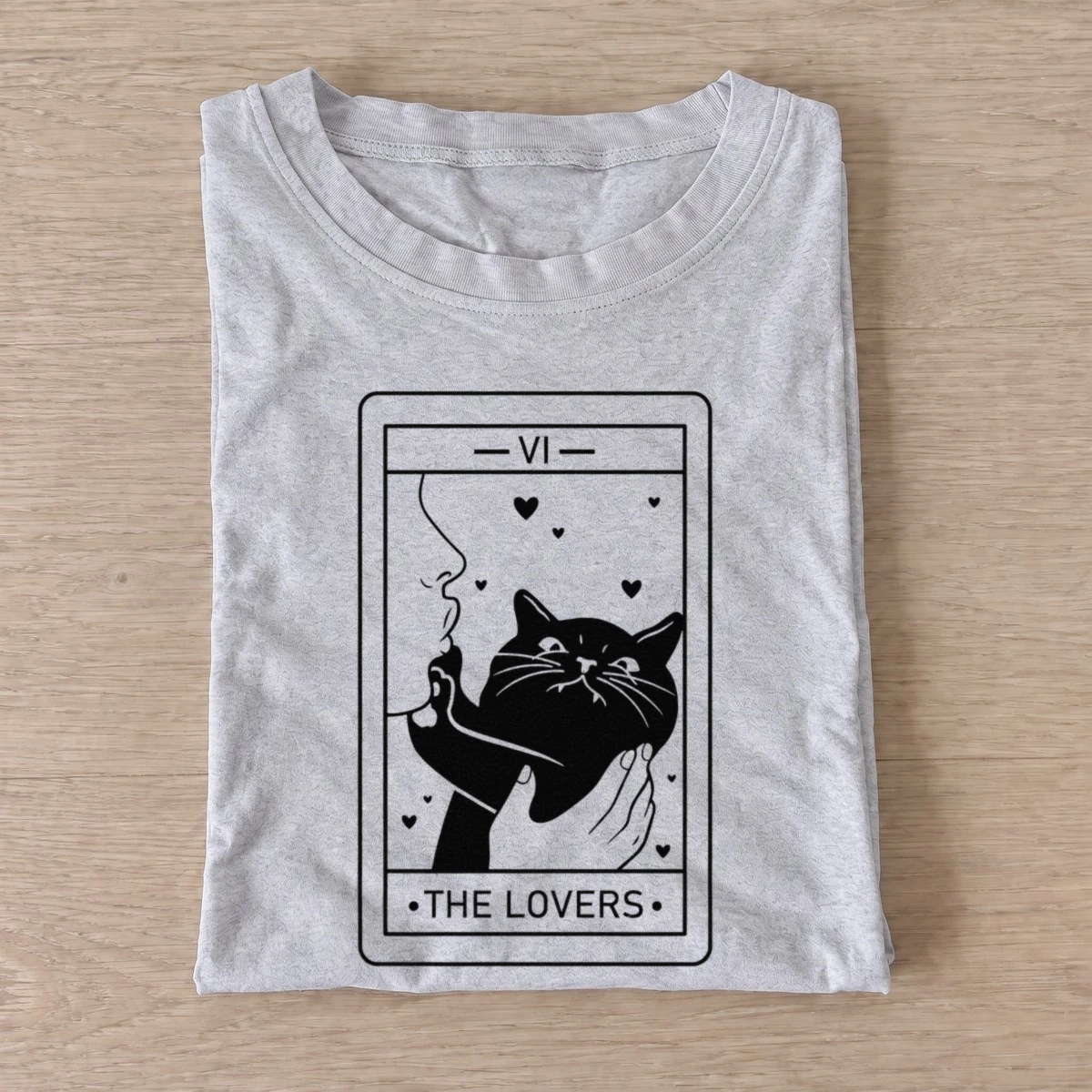 Lovers cat card t shirt gray20lovers cat card.webp