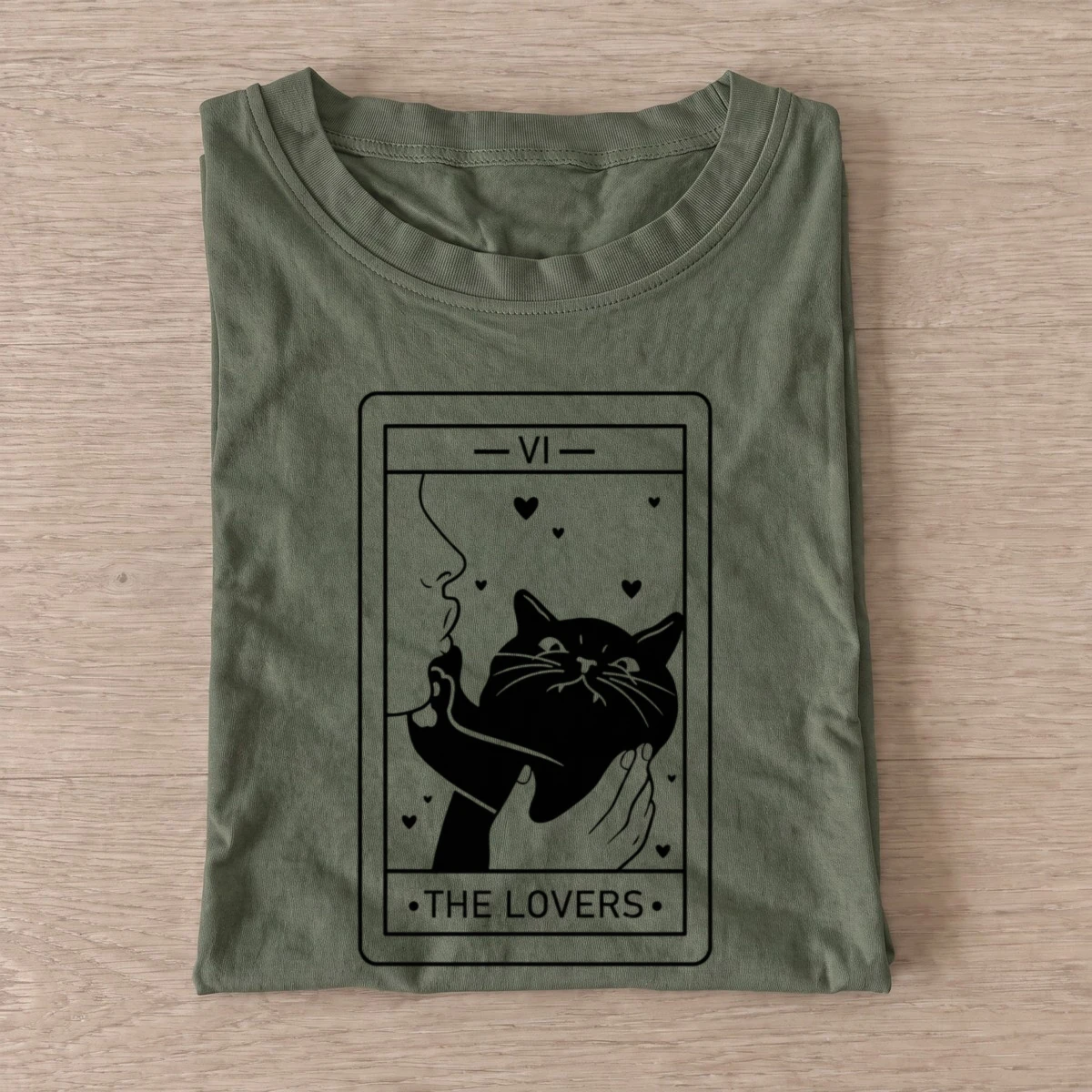 Lovers cat card t shirt olive20lovers cat card.webp