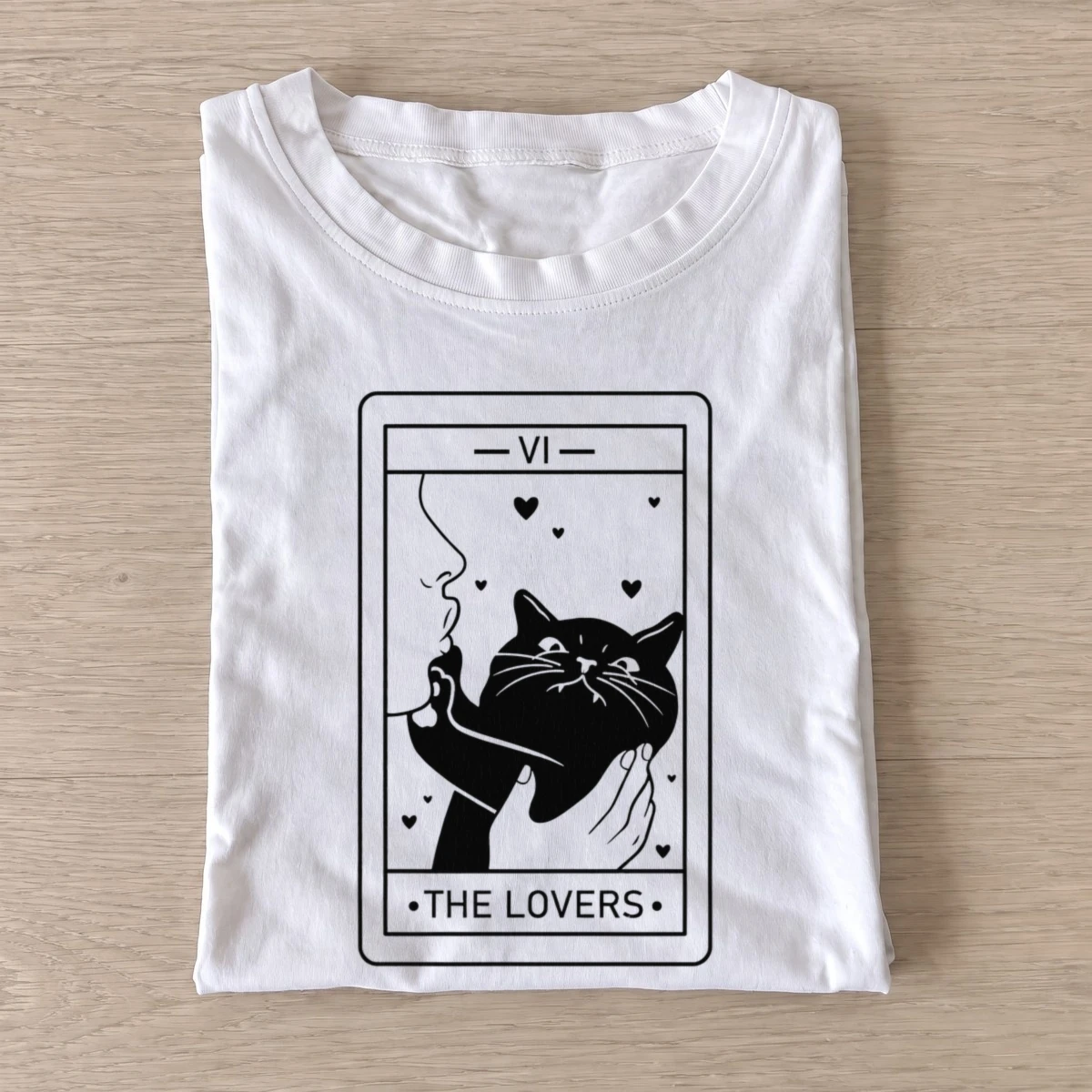 Lovers cat card t shirt white20lovers cat card.webp