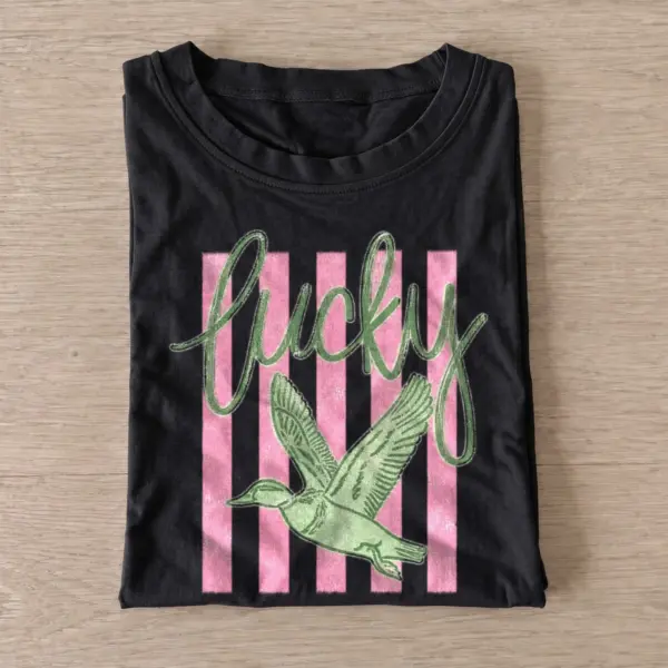 Lucky duck graphic t shirt black20lucky duck.webp