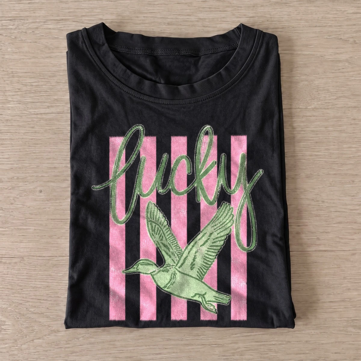 Lucky duck graphic t shirt black20lucky duck.webp