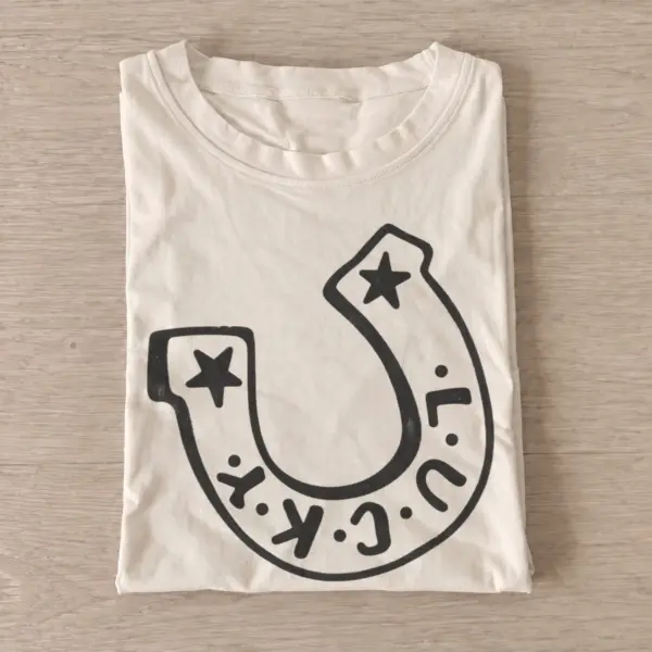 Lucky horseshoe t shirt sand20lucky horseshoe.webp