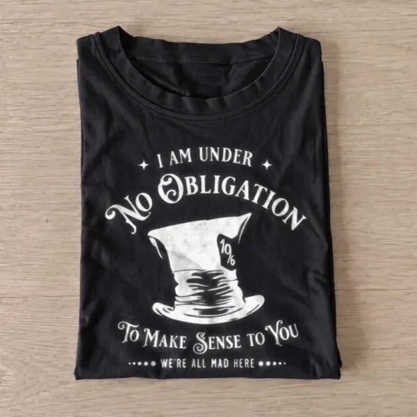 Mad tea party no obligation t shirt black20mad tea party.webp