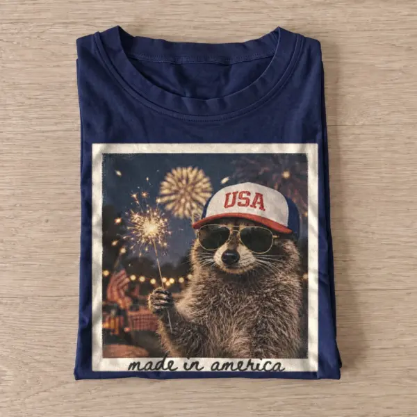 Made in america raccoon t shirt navy20made in america raccoon.webp