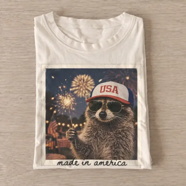 Made in america raccoon t shirt sand20made in america raccoon.webp