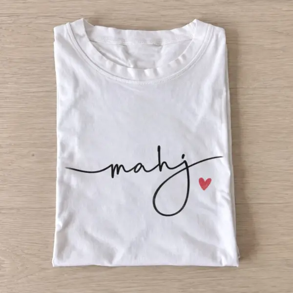 Mahj script heart t shirt white20mahj heart.webp