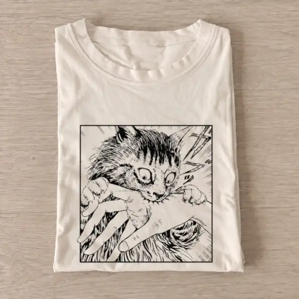Manga kitten panel t shirt sand20manga kitten panel.webp