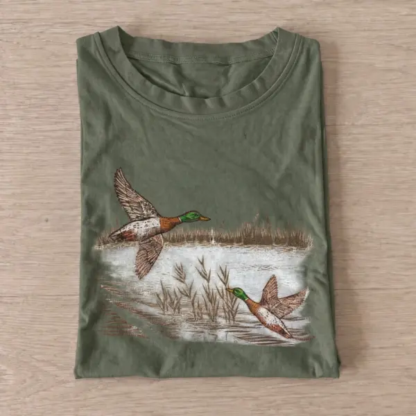 Marsh flight ducks t shirt olive20marsh flight ducks.webp