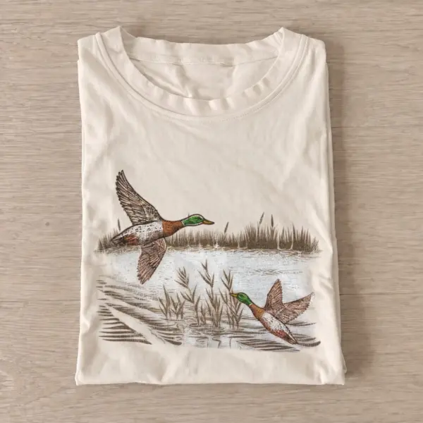 Marsh flight ducks t shirt sand20marsh flight ducks.webp