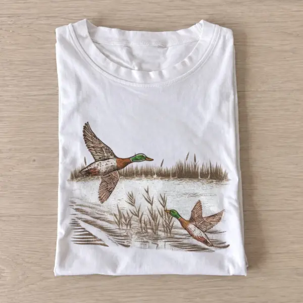 Marsh flight ducks t shirt white20marsh flight ducks.webp