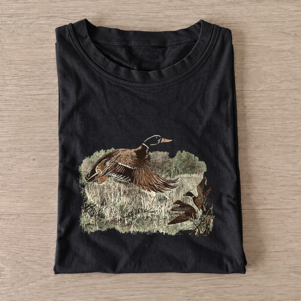 Marsh flying ducks t shirt black20marsh flying ducks.webp