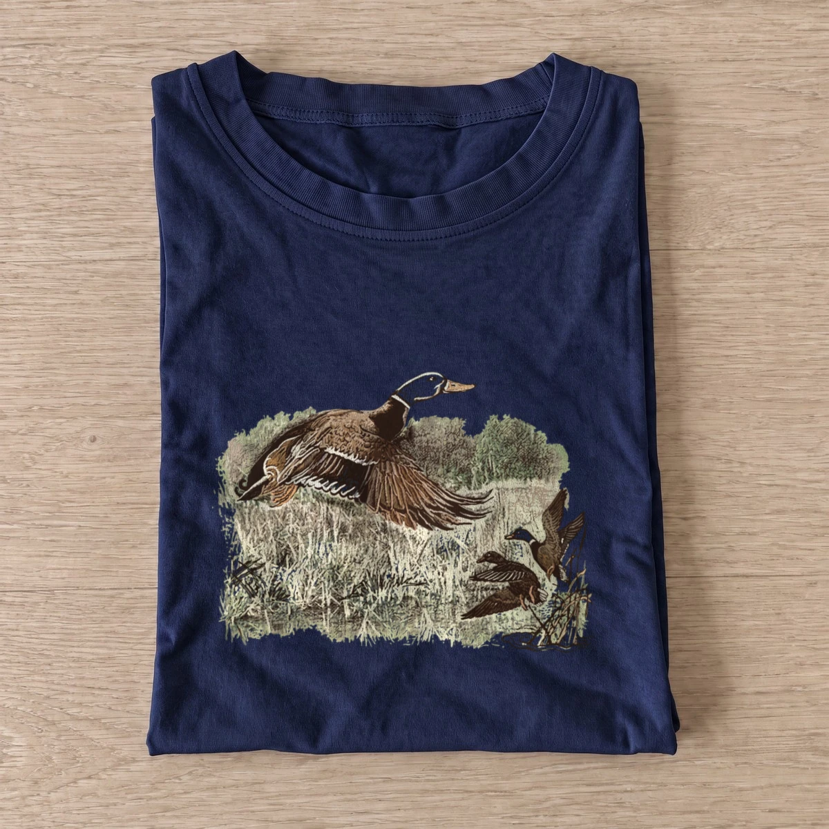Marsh flying ducks t shirt navy20marsh flying ducks.webp