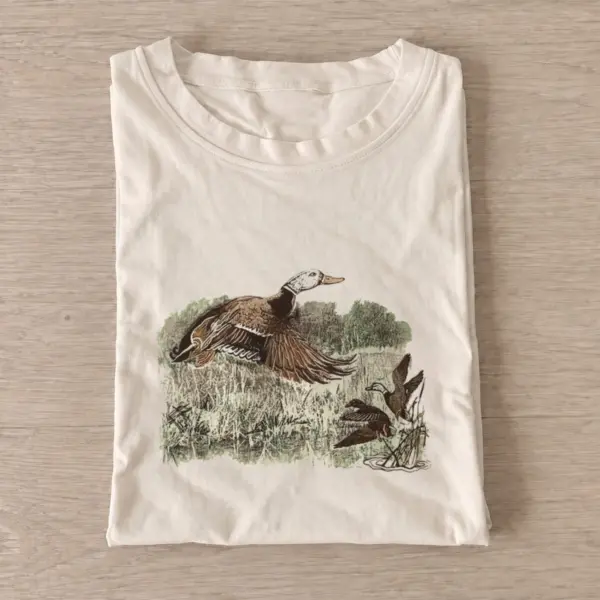 Marsh flying ducks t shirt sand20marsh flying ducks.webp