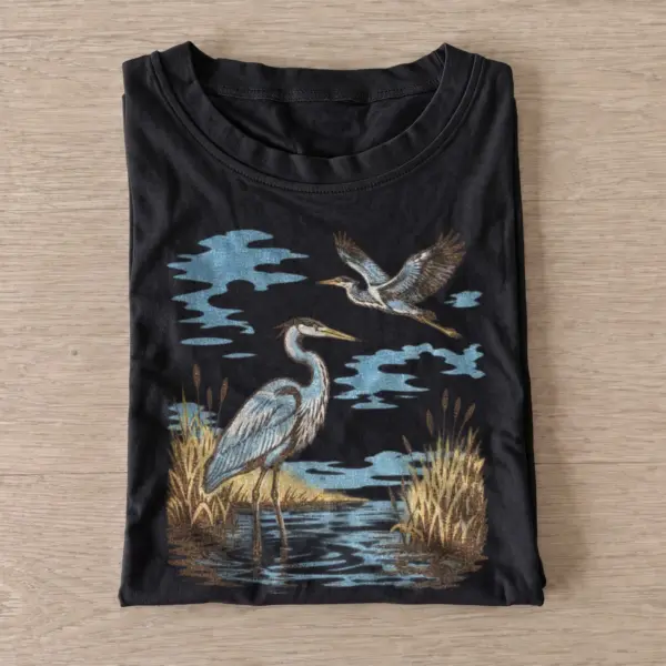 Marsh herons wildlife t shirt black20marsh herons.webp