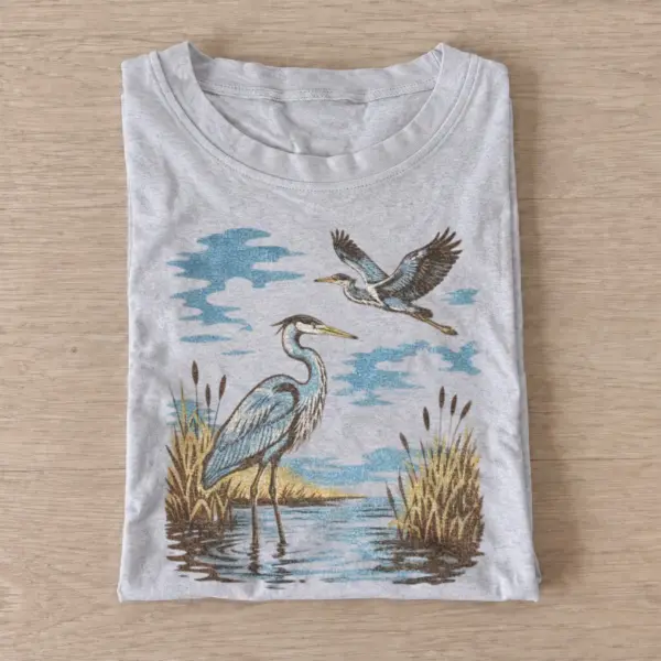 Marsh herons wildlife t shirt gray20marsh herons.webp