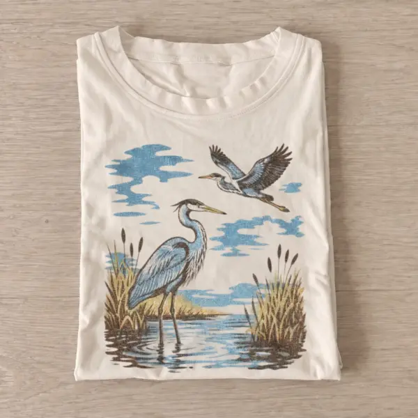 Marsh herons wildlife t shirt sand20marsh herons.webp