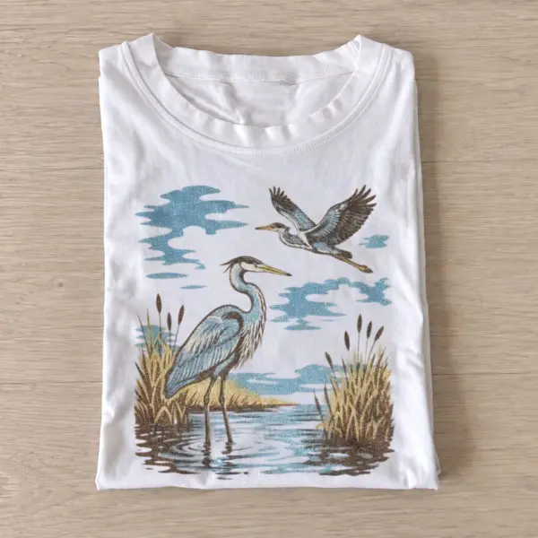 Marsh herons wildlife t shirt white20marsh herons.webp