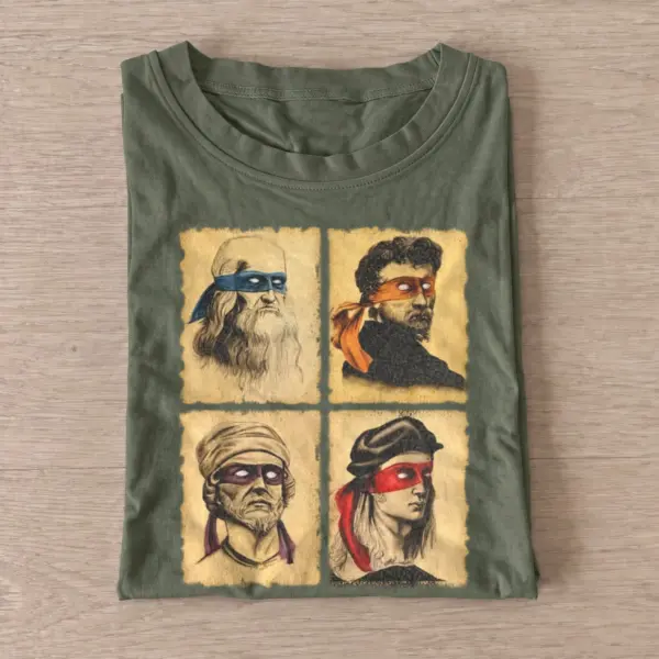 Masked philosophers graphic t shirt olive20masked philosophers.webp