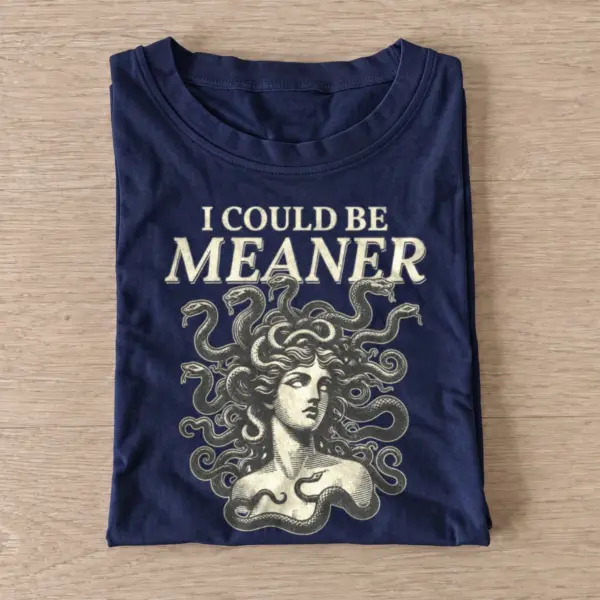 Medusa i could be meaner t shirt navy20medusa could be meaner.webp