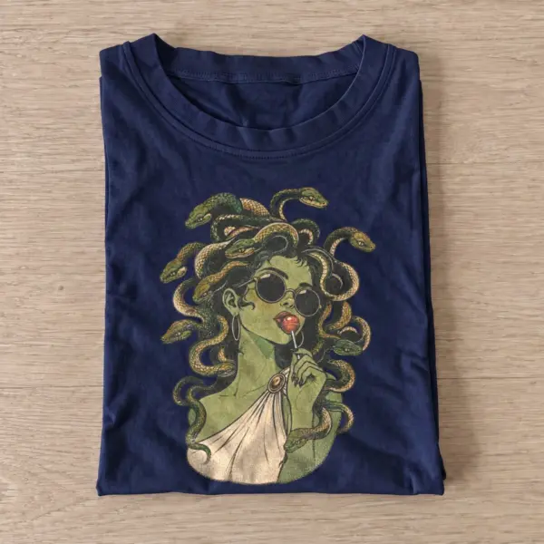 Medusa lollipop t shirt navy20medusa lipstick.webp