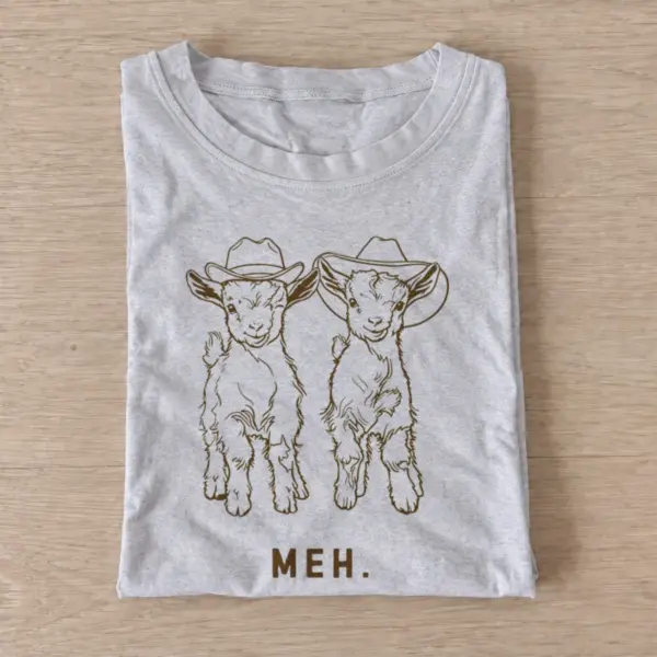 Meh cowboy goats t shirt gray20meh cowboy goats.webp
