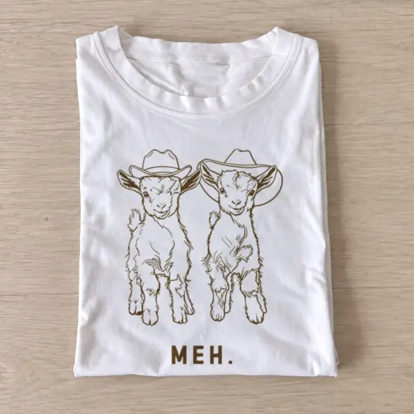 Meh cowboy goats t shirt white20meh cowboy goats.webp
