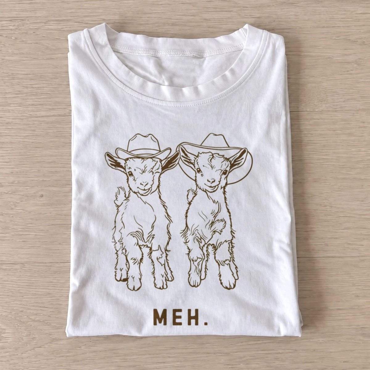 Meh cowboy goats t shirt white20meh cowboy goats.webp