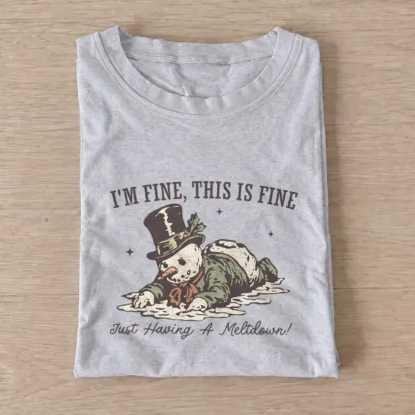 Melting snowman t shirt gray20melting snowman.webp