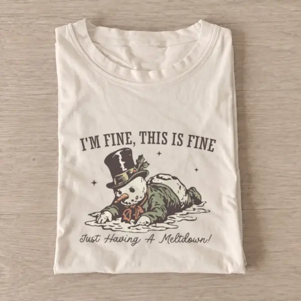 Melting snowman t shirt sand20melting snowman.webp