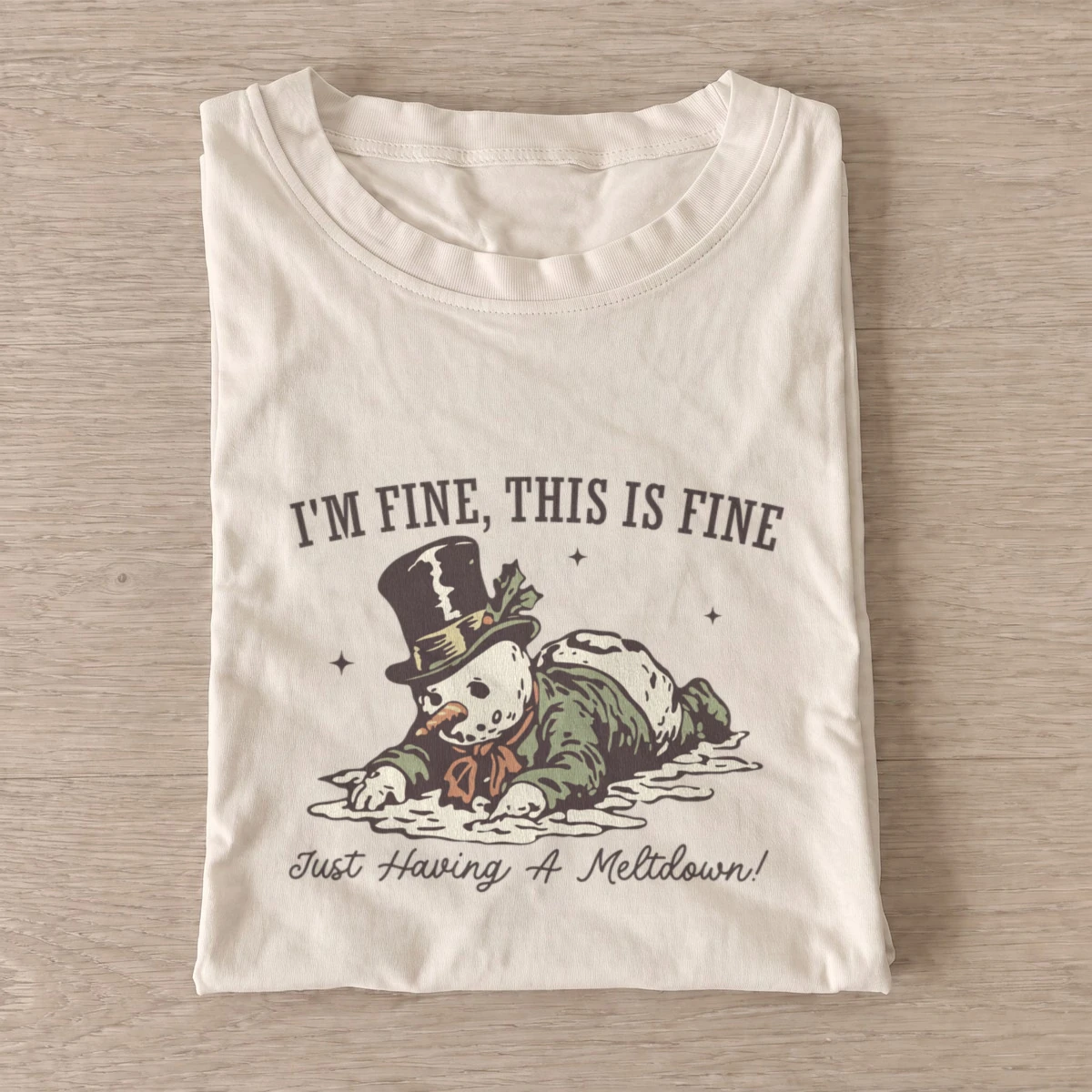 Melting snowman t shirt sand20melting snowman.webp