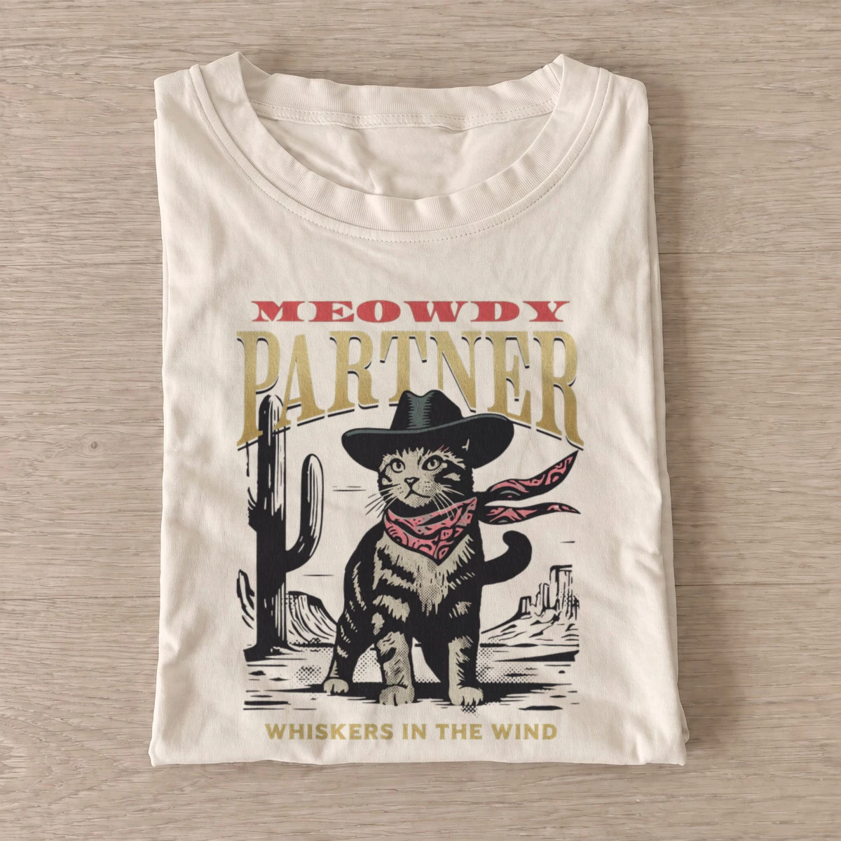 Meowdy partner cat t shirt sand20meowdy partner cat.webp