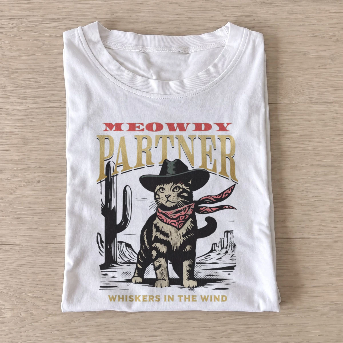 Meowdy Partner Cat Graphic T-Shirt — graphic design