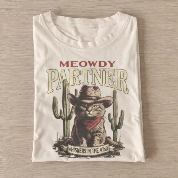 Meowdy partner desert cat t shirt sand20meowdy desert cat.webp