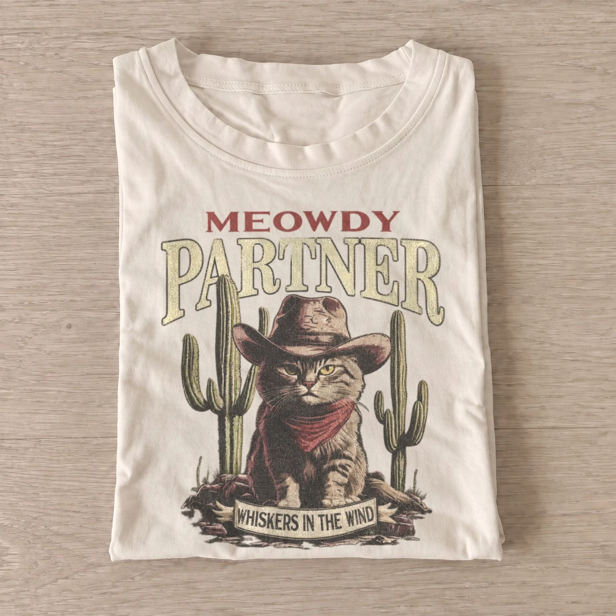 Meowdy partner desert cat t shirt sand20meowdy desert cat.webp