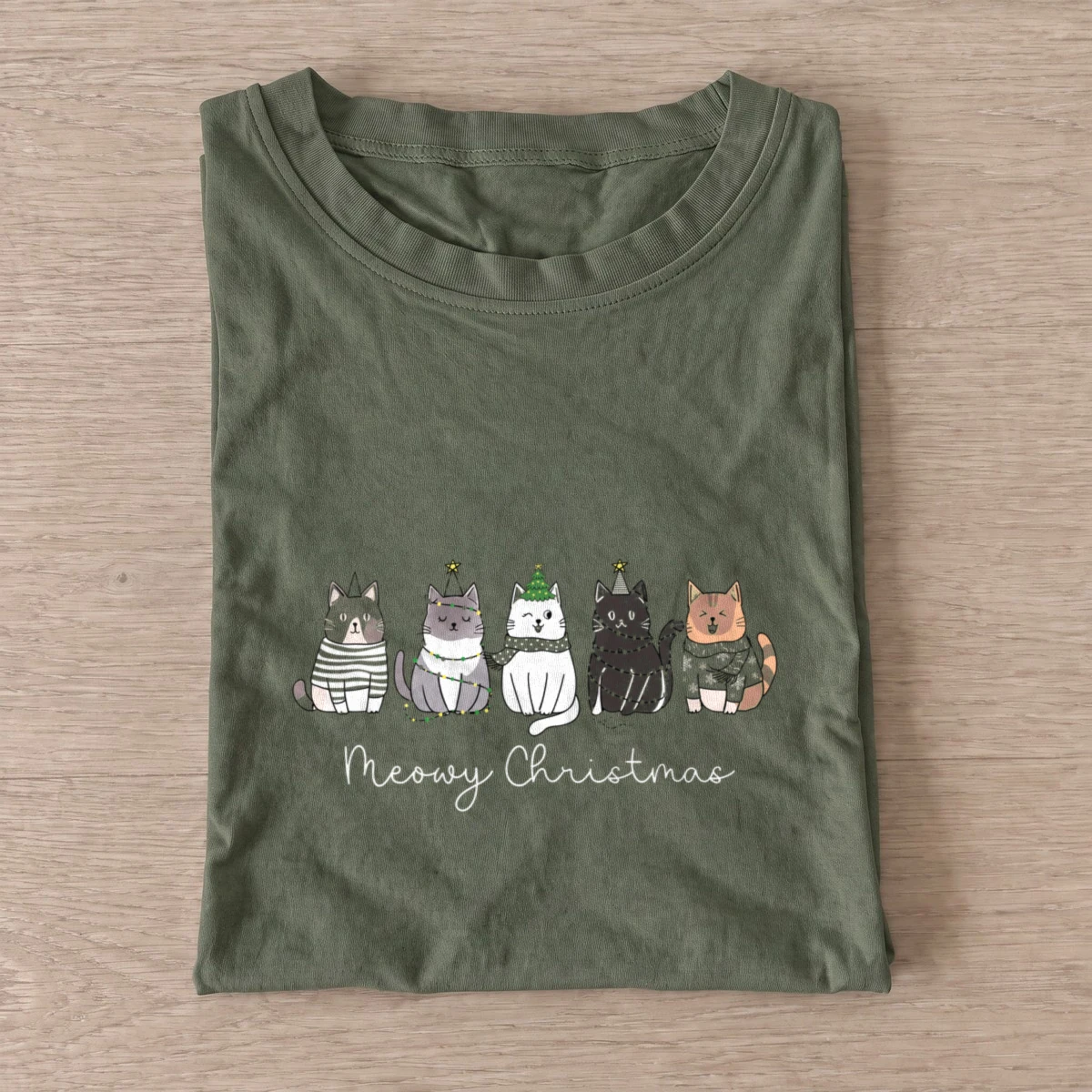 Meowy christmas t shirt olive20meowy christmas.webp