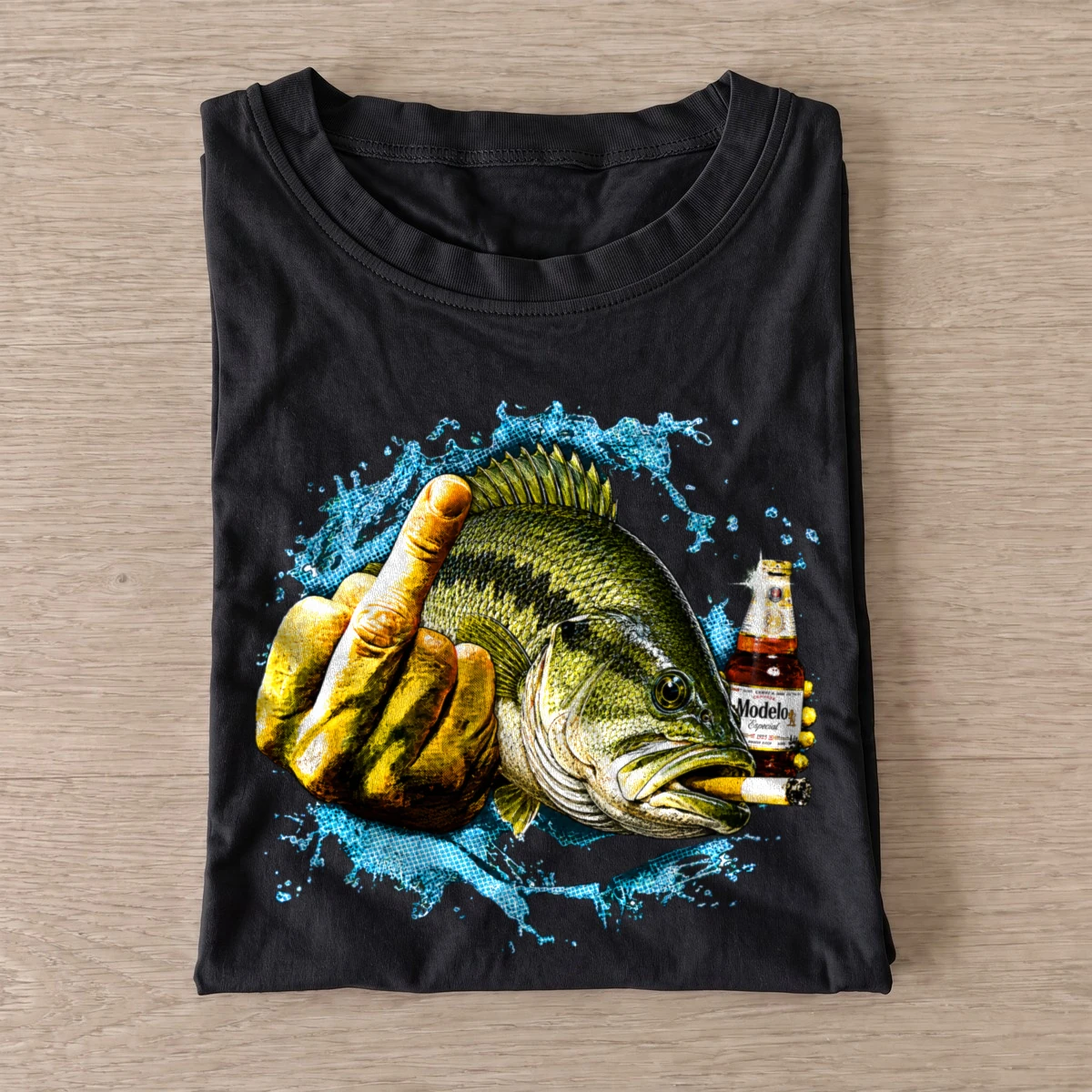 Middle finger bass t shirt black20middle finger bass.webp