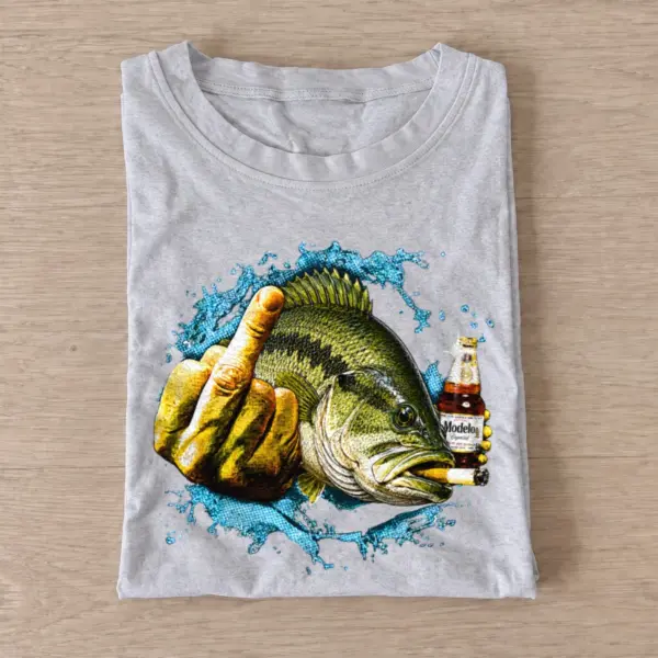 Middle finger bass t shirt gray20middle finger bass.webp