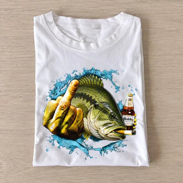 Middle Finger Bass Fishing T-Shirt — graphic design