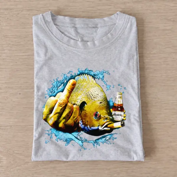 Middle finger sunfish t shirt gray20middle finger sunfish.webp